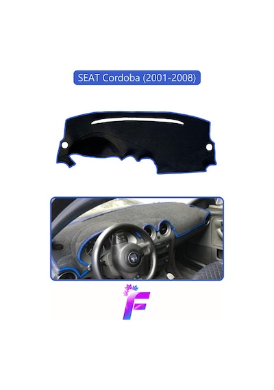 Seat Cordoba 2001-2008 Uyumlu Torpido Örtüsü Yansıma Önleyici Tam Koruma Hızlı Montaj K11