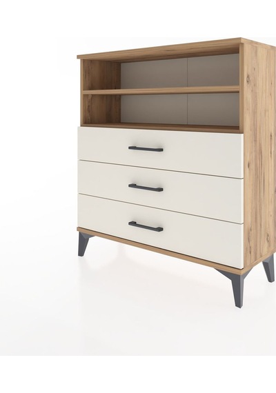 Arges Şifonyer 2 Raflı 3 Çekmeceli 88x30x96 Çam-aytaşı Çam