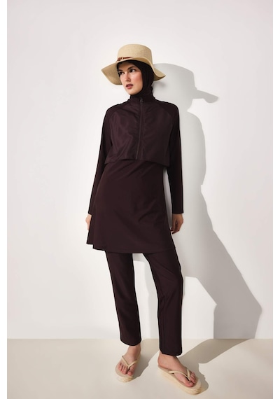 Defacto Regular Fıt 5li Kahverengi Burkini Mayo G8897ax26smbn340 Kahve-bn340