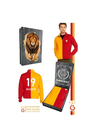 Galatasaray Lisanslı Sarı Kırmızı Parçalı Kişiye Özel Hakim Yaka Sweat Ahşap Kutulu Sarı - Kırmızı Galatasaray Lisanslı Sarı Kırmızı Parçalı Kişiye Özel Hakim Yaka Sweat Ahşap Kutulu Sarı - Kırmızı