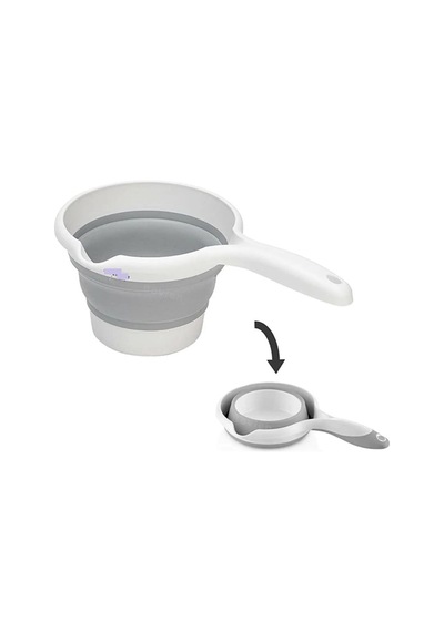 1100 Ml Katlanır Akordiyon Koçero Maşrapa Bebek Yıkama Tası Katlanır Maşrapa Koçero Gri 27x17x4 Cm P Diğer