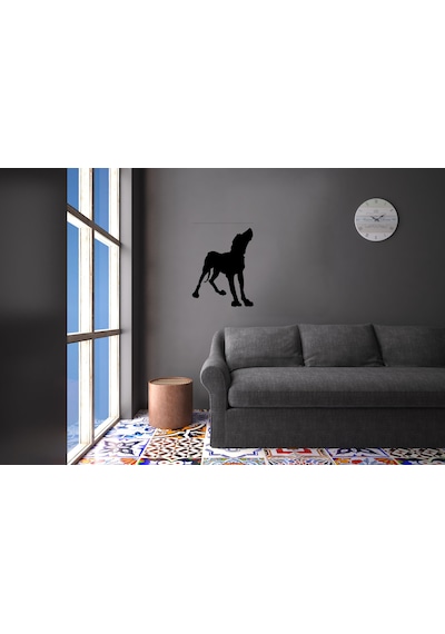 Köpek Folyo Sticker Derstv893 40cm Uzunluk Siyah