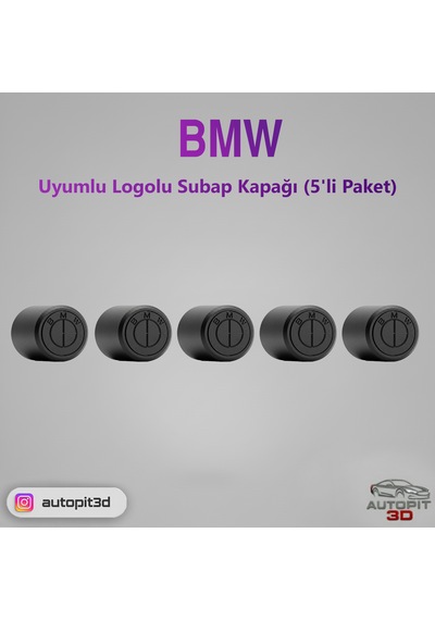 Bmw Logolu Subap Kapağı 5'li Paket