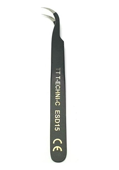 Tt-technıc Esd-15 Antistatik Eğri Uçlu Cımbız 120 MM