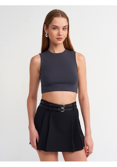 Dilvin Crop Top 101a30125 Antrasit