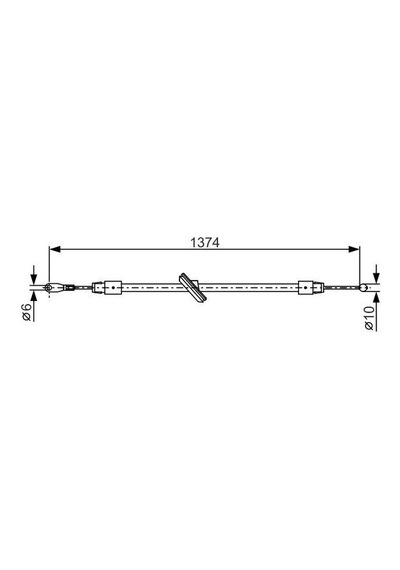Bosch Fren Halatı On Mercedes Sprınter B906 . Vw Crafter 30-35-50 1374mm 1987482312 A9064202885 2e0609701an