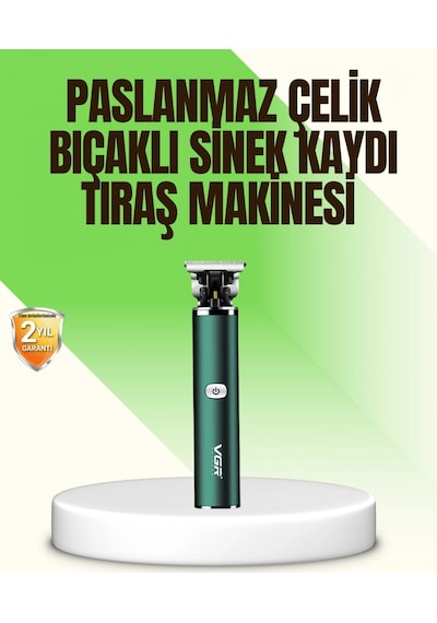 Koyu Yeşil Profesyonel Metal Gövdeli Saç Kesme Makinesi