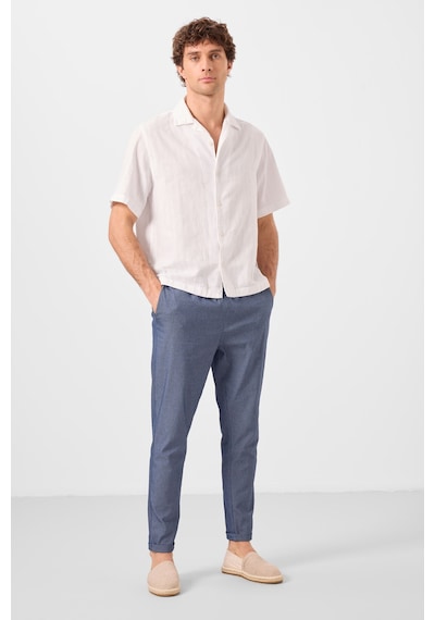 Tommylife Kot Lacivert Standart Fit Dokuma Hafif Esnek Chino Erkek Pantolon - 82178 Kot Lacivert