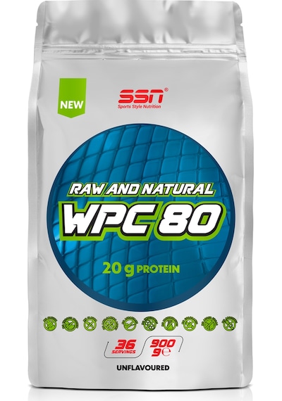 SSN Sports Style Nutrition Raw And Natural Wpc80 900 G Aromasız