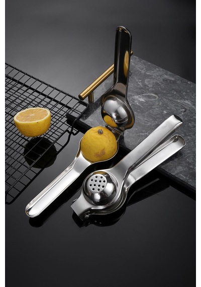 Komple 304 Paslanmaz Çelik Limon Narenciye Sıkacağı Mt126 Gümüş