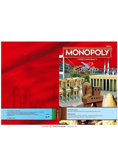 Hasbro Monopoly Türkiye Türkçe Monopoly Türkiye Emlak Tic