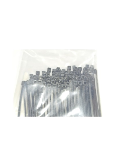 20cm Siyah Kablo Bağı 2,5 Mm Plastik Kelepçe - 100 Adet Nylon Düzenleyici