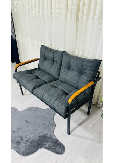 Madame Home Kasımpatı Balkon, Bahçe, Cafe Metal Kanepe Koltuk Takımı 2'li Antrasit Madame Home Kasımpatı Balkon, Bahçe, Cafe Metal Kanepe Koltuk Takımı 2'li Antrasit