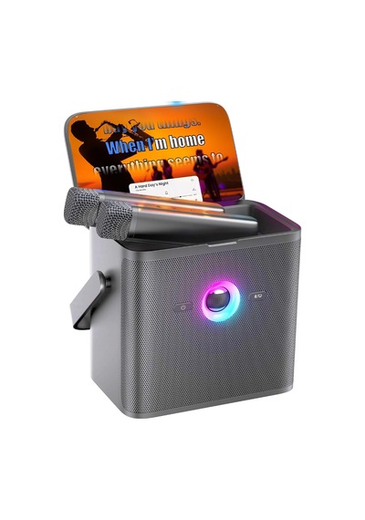 Ikarao Yetişkinler İçin Karaoke Makinesi, Şarkı Sözleri Ekranı Ve Ekranı İle, Youtube İçin Karaoke Sistemi, 2 Kablosuz Mikrofon, Otomatik Ayar Ve Yankı, Karafun Prime, Ev Dış Mekan Partisi İçin