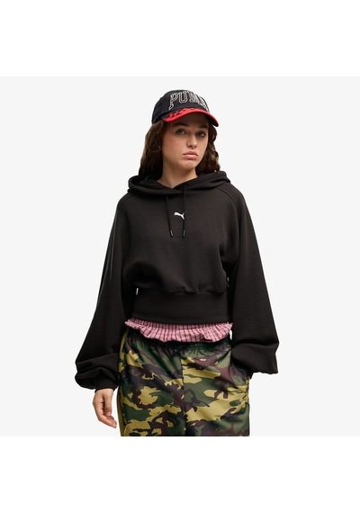 Puma Essential Cropped Kadın Siyah Sweatshirt 636671 2800282