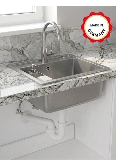 Dallmer Koku Önleyici Lavabo Evye Sifonu Süzgeçli 50'Lik Mafsallı Çıkış Borulu