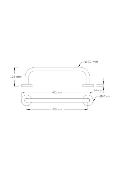 Yaşlı Hasta Engelli Çap: 32 mm Tutunma Barı 40 cm Paslanmaz