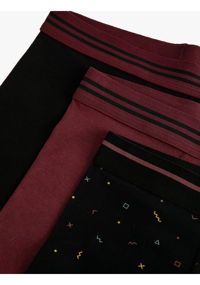 Koton 3'Lü Boxer Seti Beli Lastikli Geometrik Baskı Detaylı Siyah Desenli 3Slm90032Mk 3Slm90032Mk03U Koton 3'Lü Boxer Seti Beli Lastikli Geometrik Baskı Detaylı Siyah Desenli 3Slm90032Mk 3Slm90032Mk03U