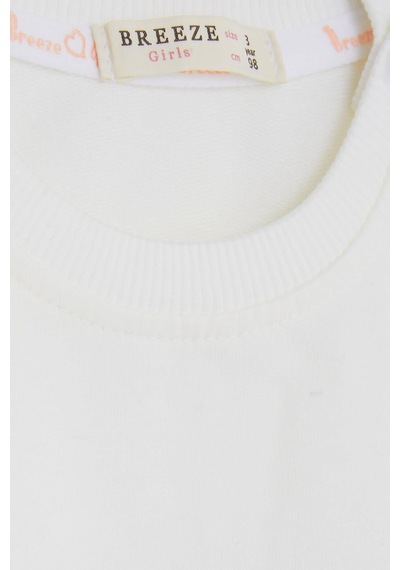 Breeze Kız Çocuk Sweatshirt Kız Baskılı 1.5-5 Yaş, Ekru-ekru Ekru