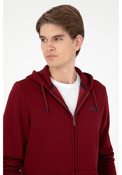 U.S. Polo Assn. Erkek Bordo Şardonlu Örme Hırka 50293146-VR014