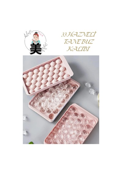 2 Adet 33 Hazneli Küre Buz Kalıbı 20-12 Cm Plastik Diğer