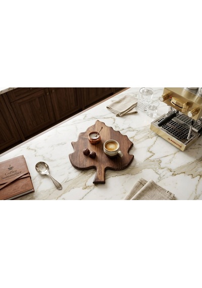 Fam Wood Art 3'lü Ahşap Çınar Yaprağı ,organizer,çok Amaçlı Stand Kesme Tahtası 21 Cm X 28 Cm Kahverengi
