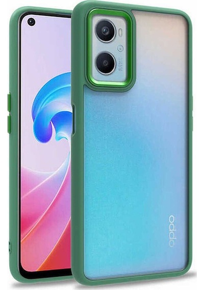 Oppo A76 Kılıf Zore Flora Kapak Yeşil
