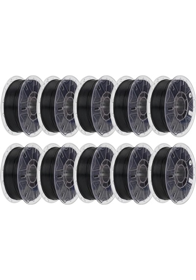 Creality Hyper Pla Rfıd 1.75mm Siyah 10'lu Paket, 3d Yazıcı İçin Yüksek Hızlı Filament 1.75 Pla 30-600mm/s