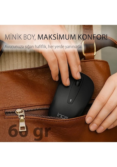 Inca Iwm-311st Sılent Wireless Mouse Siyah,komple Rubber Soft Yüzey,sessiz Tuş,ergonomik Dizayn, Konforlu Dokunuş Hissi,1600dpı, Nano Usb Alıcı, 10m Çekim,uzun Pil Ömrü, Enerji Tasarrufu Uyku Modu Inca Iwm-311st Sılent Wireless Mouse Siyah,komple Rubber Soft Yüzey,sessiz Tuş,ergonomik Dizayn, Konforlu Dokunuş Hissi,1600dpı, Nano Usb Alıcı, 10m Çekim,uzun Pil Ömrü, Enerji Tasarrufu Uyku Modu