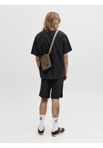 Jack & Jones Jack Jones Erkek Rahat Kesim Pamuklu Gömlek 12289457 Siyah