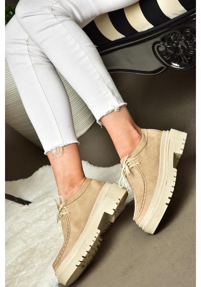 Fox Shoes R294783002 Ten Süet Kadın Ayakkabı 001