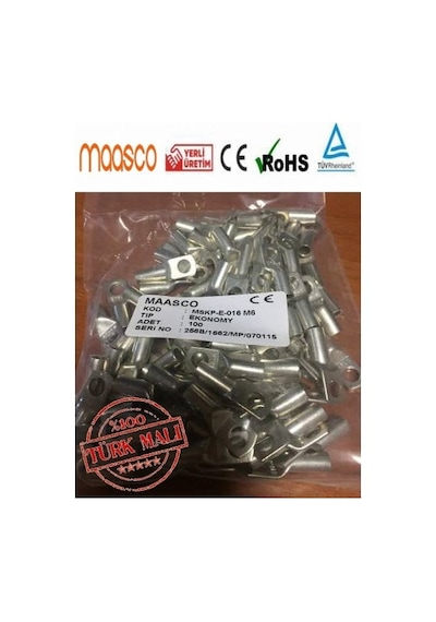 Maasco (10/25/50 Adet) Yerli Üretim Kablo Pabucu Skp-50Mm2 Başlık