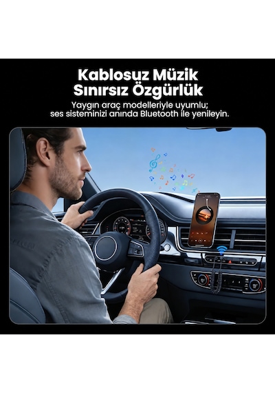 Bluetooth 6.0 Araç Aux Adaptörü Net Ses Ve Gürültü Azaltma 3.5mm Jack Usb Bağlantılı Kablosuz Müzik Alıcısı Ve Eller Serbest Görüşme Bt08