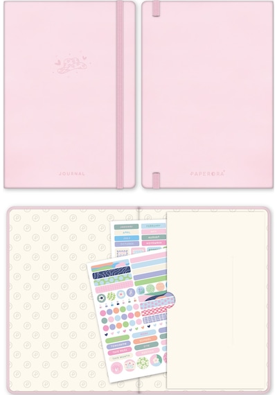 A5 Bullet Journal Noktalı Defter 140 Gr. 80 Yaprak Cotton Candy Pembe