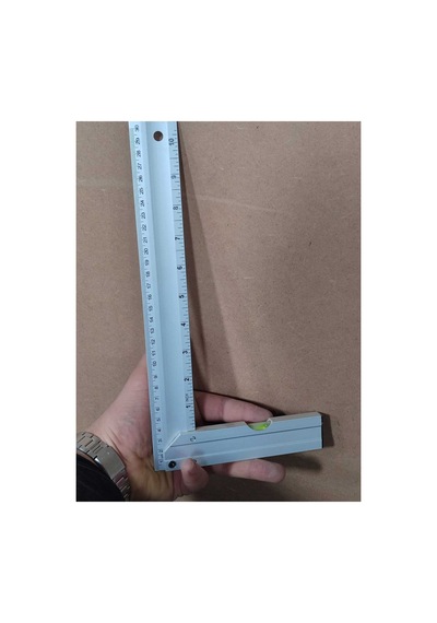Klc L Gönye Su Terazili Alüminyum Cetvel Marangoz Kaynak Kaynakçı Gönyesi 300 Mm