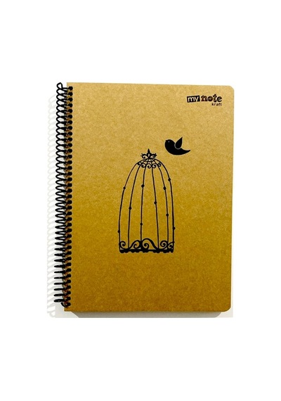 My Note Kraft Defter 100 Yaprak Çizgisiz 18,5x25,5 Çok Renkli