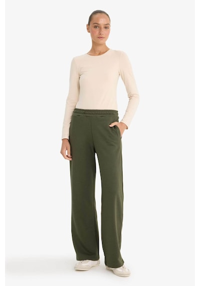 Defacto Straight Fit Beli Lastikli Basic Düz Cepli Eşofman Altı F7143ax25aukh211 Haki
