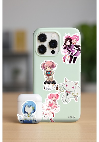 Puella Magi Madoka Magica Anime Sticker Paketi 20 Adet Çok Renkli