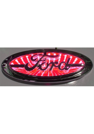 Ford 3d Işıklı Logo Arma Kırmızı 15.5/5.6 Cm Led Logo Arma Ford Illuminated Vehicle Logo 15.5x5.6