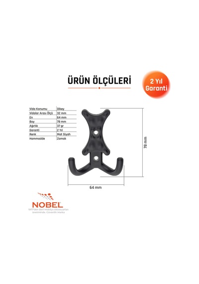 Enez Askı, Metal Vestiyer Askısı, Matsiyah, Duvar Ve Dolap Askılığı 5'li Set Vidalı Matsi Yah
