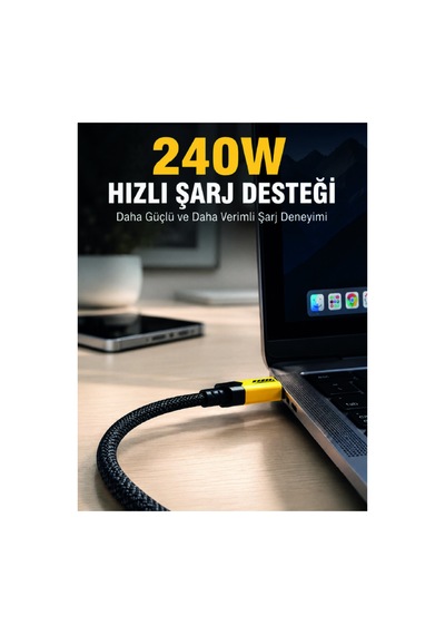 240w 3'ü 1 Arada Kablosu -c Micro Usb