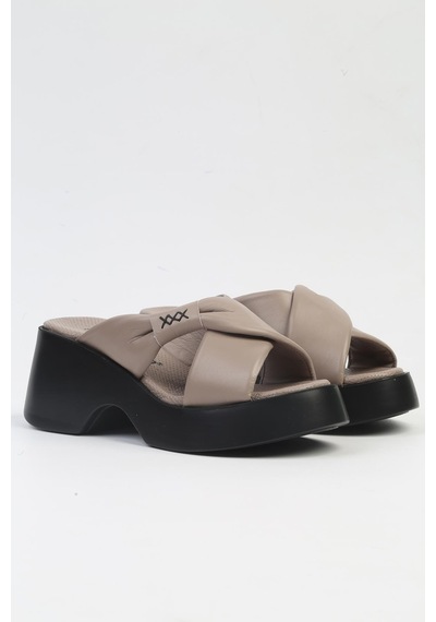 Pierre Cardin Pc-7196- 3968 Vizon-kadın Platform Terlik Vizon