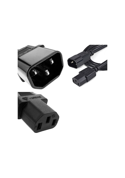 C13 To C14 Power Dişi Erkek Kablo 3x0.75 Dişi Erkek Power Kablo 2m