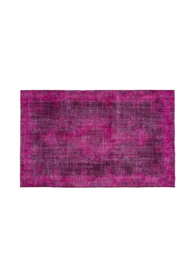 El Dokuması Vintage Yün-pamuk Fuşya Halı 13482 173 X 277 Cm Pembe