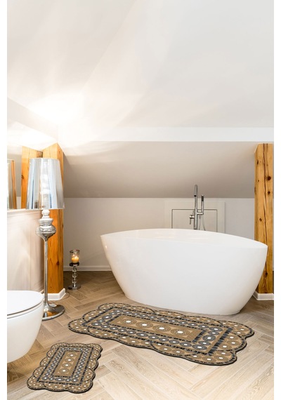 Alanur Sümbül Lazer Kesim 2 Li Banyo Takimi St210175ka Kahve