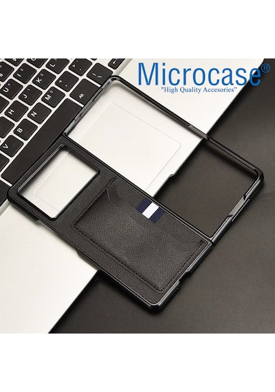 Microcase Tecno Phantom V Fold2 Kartlıklı Deri Kaplama Kılıf-al5120 Gri