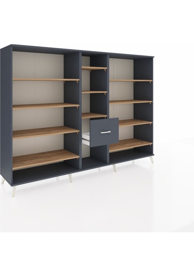Hyperion Dolap 11 Raflı 3 Çekmeceli 220x44x163 Antrasit-çam/antr Antrasit-çam/antrasit Hyperion Dolap 11 Raflı 3 Çekmeceli 220x44x163 Antrasit-çam/antr Antrasit-çam/antrasit