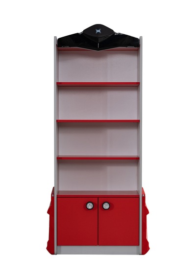 Setaymobilya Sports Arabalı Yatak Uyumlu Kitaplık - Kırmızı