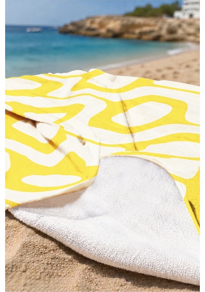 Sarı Geometrik Modern Plaj Havlusu-retro Minimalist Beyaz Havuz Deniz Hızlı Kuruyan Mikrofiber Havlu Yumuşak Tınısı Sarı Geometrik Modern Plaj Havlusu-retro Minimalist Beyaz Havuz Deniz Hızlı Kuruyan Mikrofiber Havlu Yumuşak Tınısı
