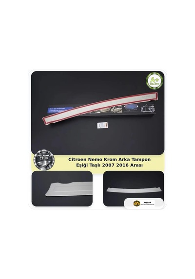 Citroen Nemo Krom Arka Tampon Eşiği Taşlı 2007-2016 Arası